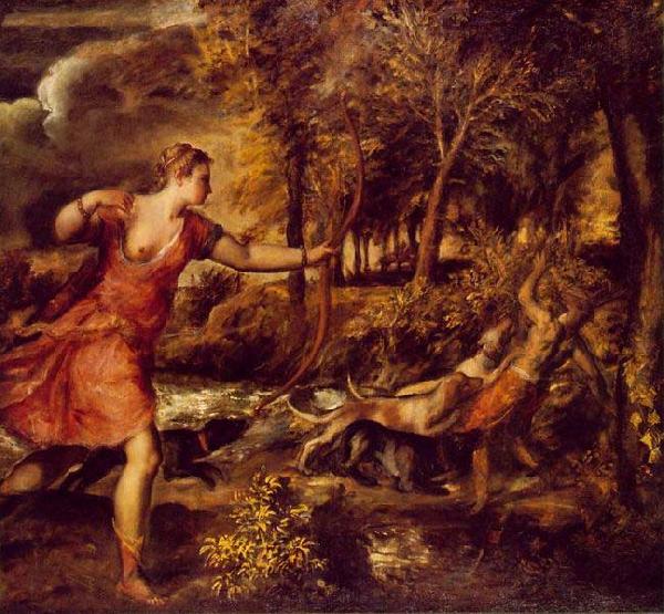 Titian The Death of Actaeon. Sweden oil painting art