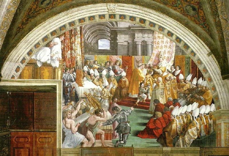 Raphael coronation of charlemagne oil painting picture