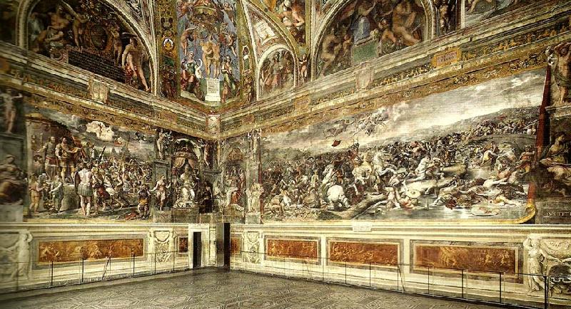 Raphael view of sala di costantino oil painting picture