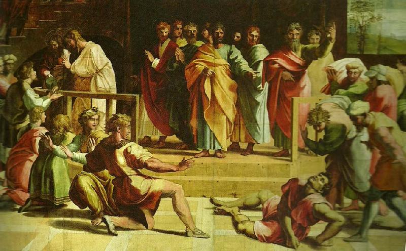 Raphael the death of ananias Sweden oil painting art