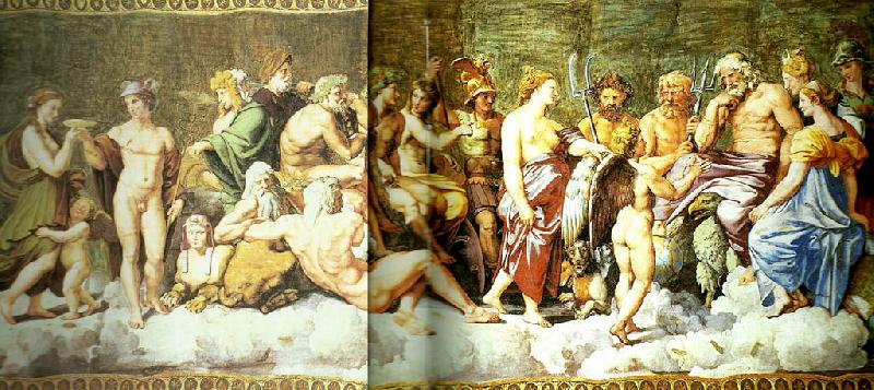 Raphael council of the gods Sweden oil painting art