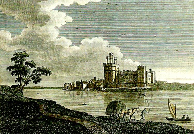 J.M.W.Turner caernarvon castle from picturesque oil painting picture