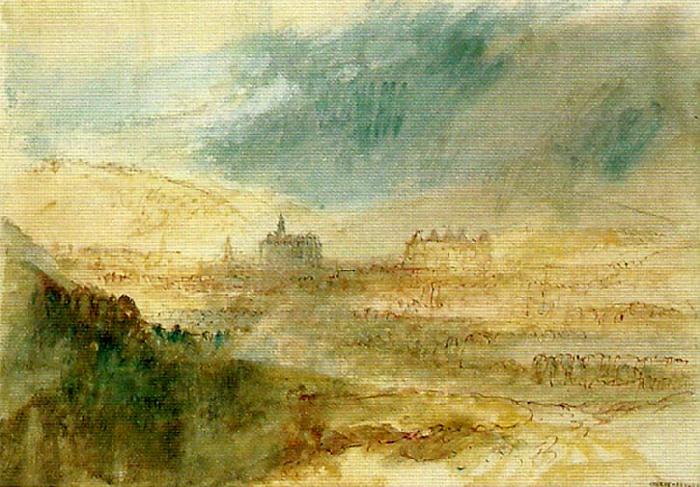 J.M.W.Turner view of eu, with the cathedral and chateau of louis philippe Sweden oil painting art