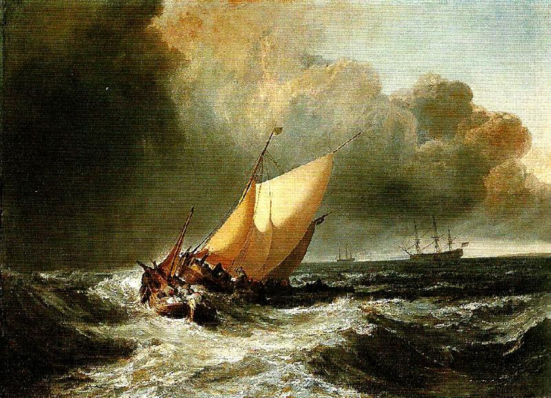 J.M.W.Turner dutch boats in a gale Sweden oil painting art