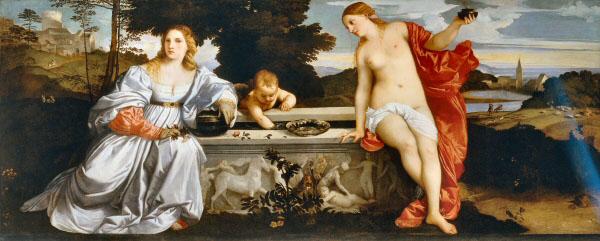 Titian Sacred and Profane Love Sweden oil painting art