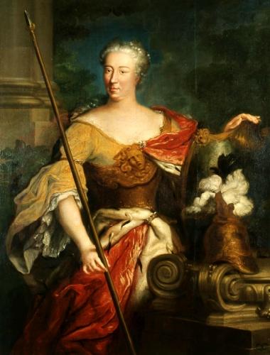 Anonymous Portrait of Elzbieta Sieniawska nee Lubomirska as Minerva oil painting image