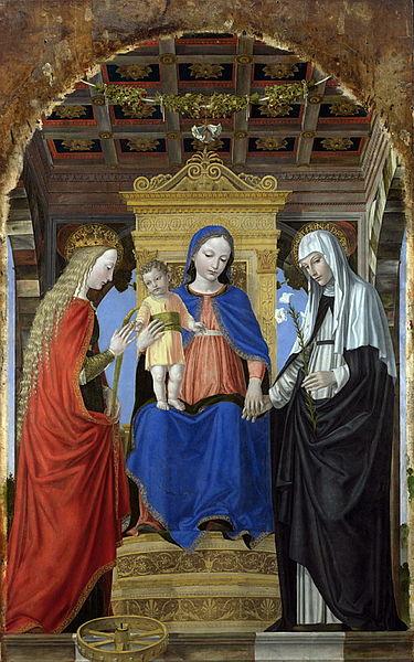 Bergognone The Mystic Marriage of Saint Catherine of Alexandria and Saint Catherine of Siena oil painting image