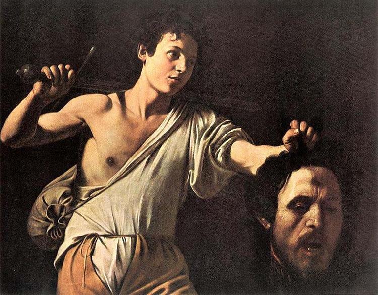 Caravaggio David oil painting image