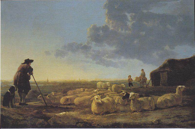 Aelbert Cuyp Flock of sheep at pasture Sweden oil painting art