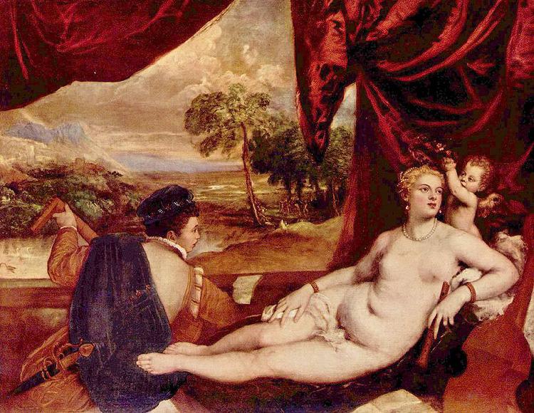 Titian Venus und der Lautenspieler Sweden oil painting art