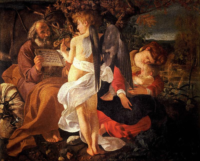 Caravaggio Rest on the Flight into Egypt Sweden oil painting art