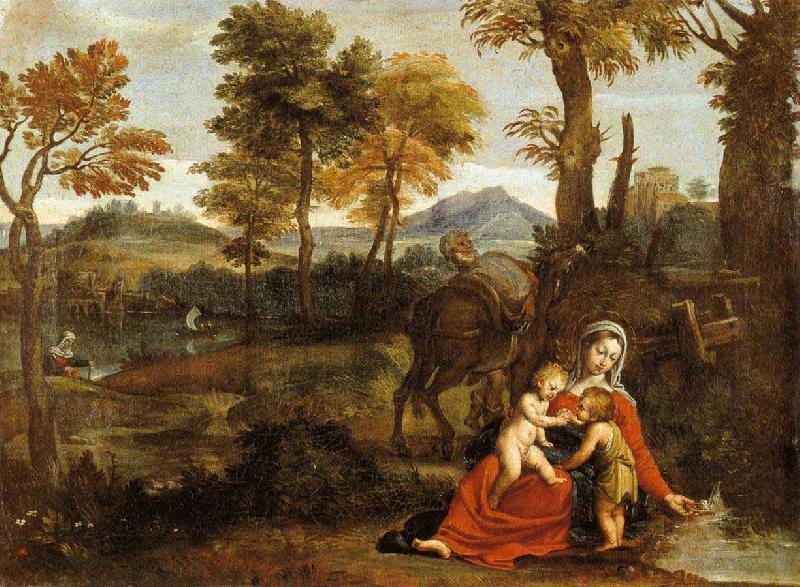 Domenichino The Rest on the Flight into Egypt Sweden oil painting art