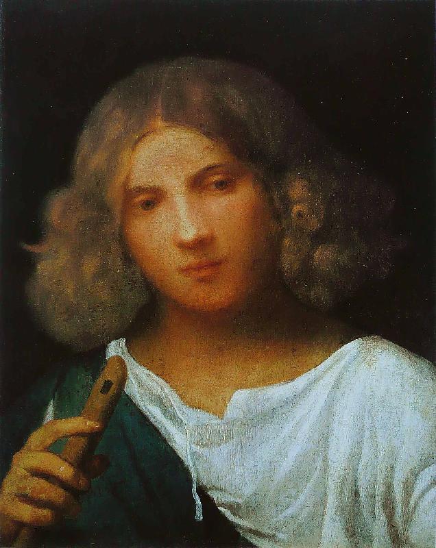 Giorgione Shepherd with a Flute Sweden oil painting art