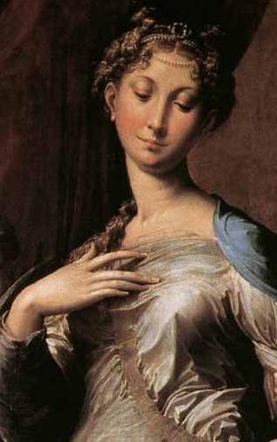 PARMIGIANINO Madonna with Long Nec Detail Sweden oil painting art