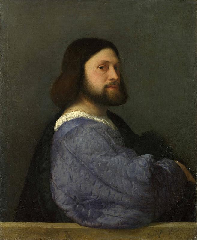 Titian A Man with a Quilted Sleeve Sweden oil painting art