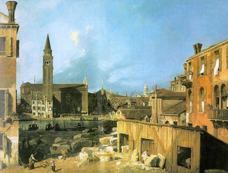 Canaletto The Stonemason\'s Yard Sweden oil painting art