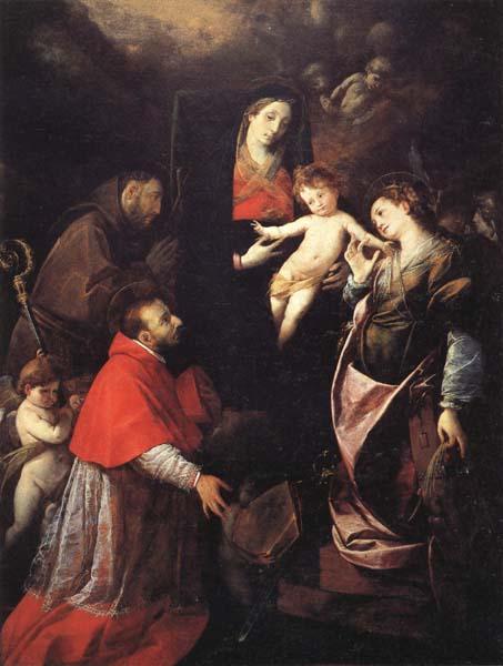 Cerano Madonna and Child with SS.Francis,Charles,and Catherine of Alexandria oil painting image