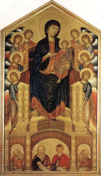 Cimabue Madonna and Child Enthroned with Eight Angels and Four Prophets Sweden oil painting art