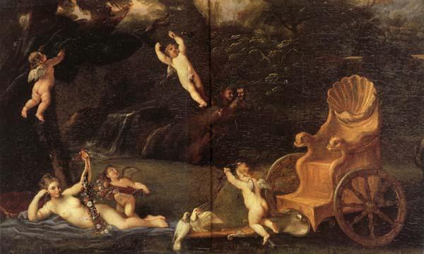 Domenichino Detail of  The Repose of Venus Sweden oil painting art