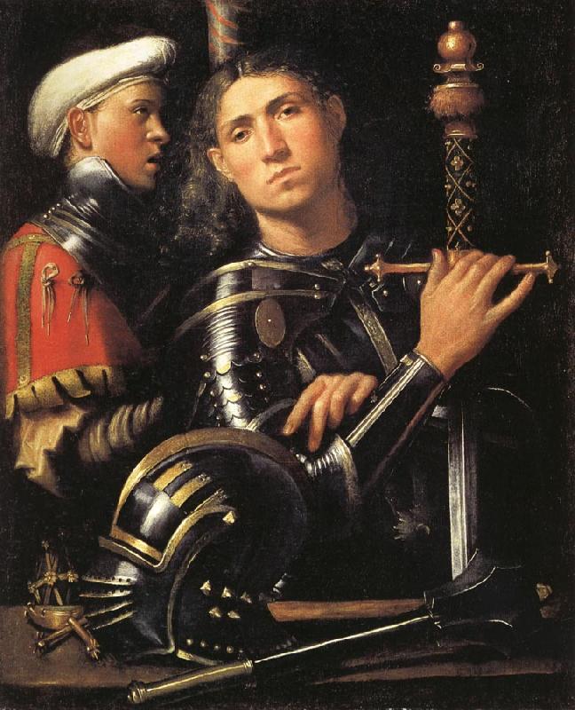 Giorgione Portrait of a Man in Armor with His Page Sweden oil painting art