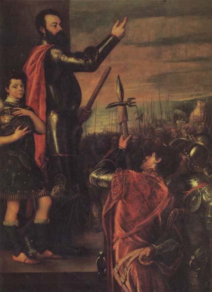 Titian The Exbortation of the Marquis del Vasto to His Troops Sweden oil painting art