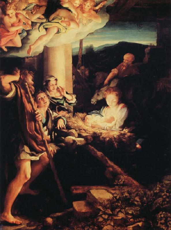 Correggio Adoration of the Shepherds Sweden oil painting art