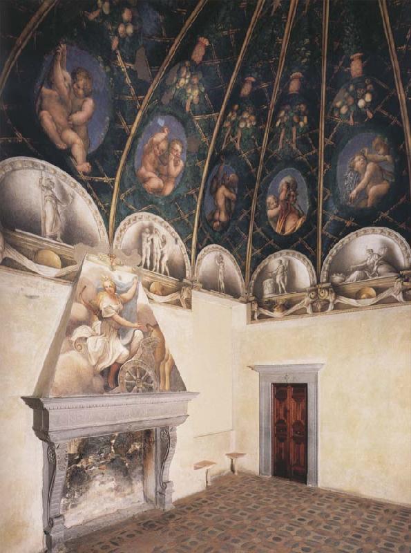 Correggio View of the Camera di San Paolo and of the vault Sweden oil painting art