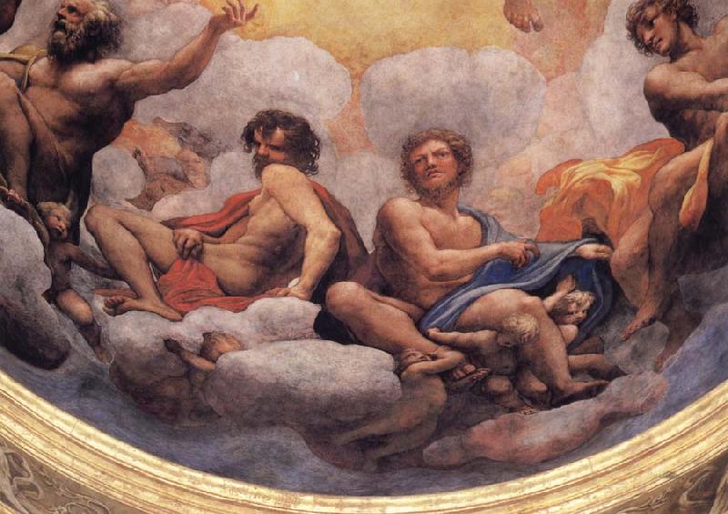 Correggio Details of the cupola with the apostles Philip and Thaddeus,James the Less and Thomas,Andrew and Jomes the Great Sweden oil painting art