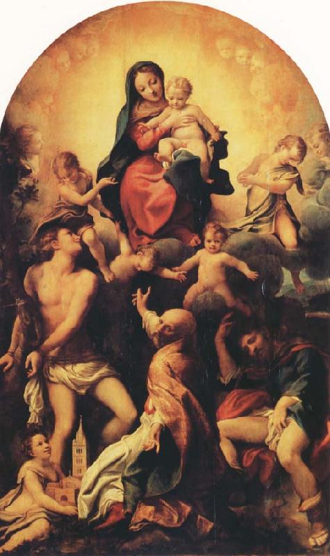 Correggio Madonna with Saint Sebastian Sweden oil painting art