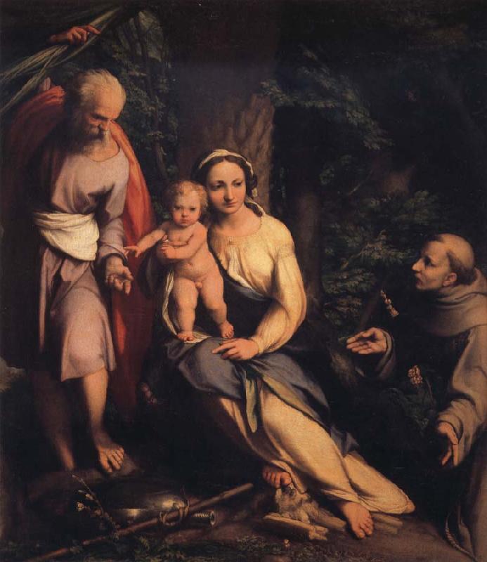 Correggio Rest on the Flight into Egypt with Saint Francis Sweden oil painting art