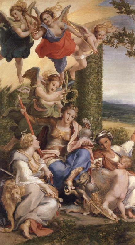 Correggio Allegorie des vertus on La vertu heroique victorieuse des vices Sweden oil painting art