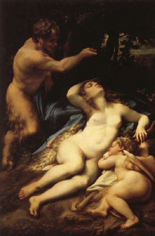 Correggio Venus and Cupid with a Satyr Sweden oil painting art