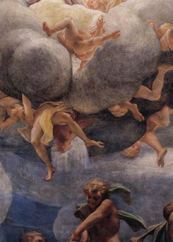 Correggio Assumption of the Virgin,details with Eve,angels,and putti Sweden oil painting art