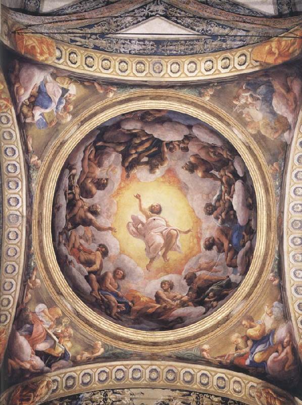 Correggio Vision of Saint john on the Island of Patmos,cupola Sweden oil painting art