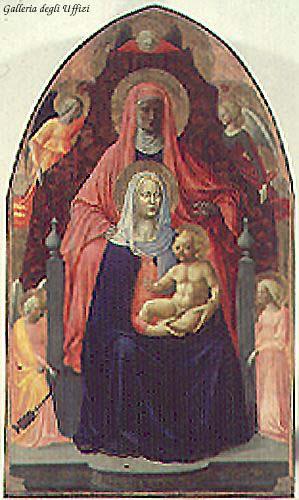 MASACCIO Madonna and Child with St. Anne Sweden oil painting art