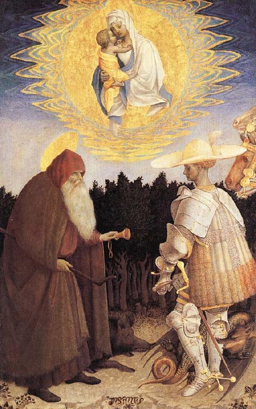 PISANELLO The Virgin and Child with St. George and St. Anthony the Abbot Sweden oil painting art