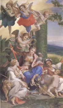 Correggio Allegory of the Virtues (mk05) Sweden oil painting art