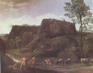 Domenichino Landscape with Hercules and Achelous (mk05) Sweden oil painting art