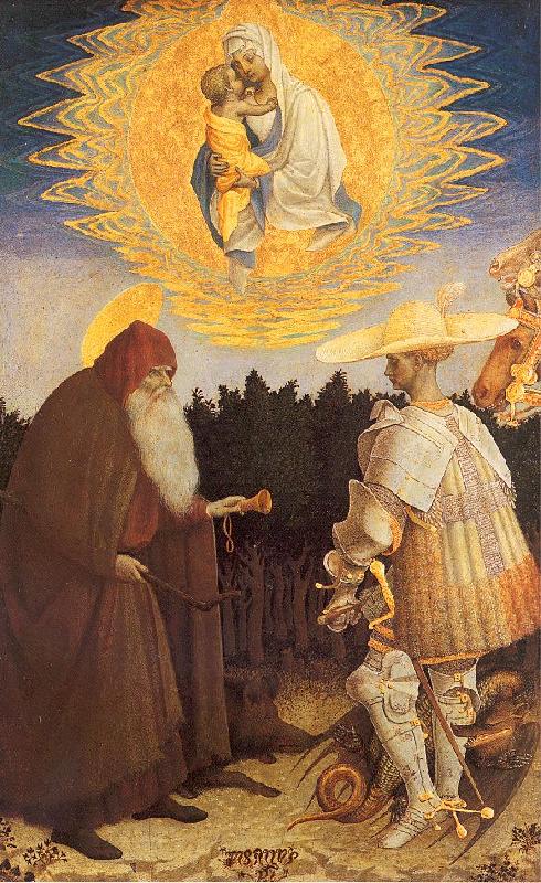 PISANELLO The Virgin Child with Saints George Anthony Abbot oil painting picture