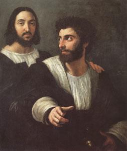 Raphael Portrait of the Artist with a Friend (mk05) oil painting picture