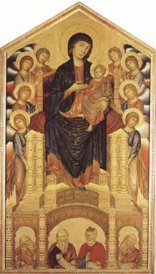 Cimabue Madonna and Child Enthroned with Angels and Prophets (mk08) Sweden oil painting art