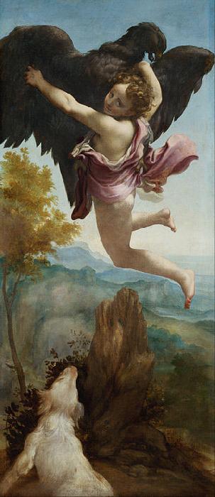 Correggio The Abduction of Ganymede (mk08) Sweden oil painting art