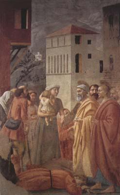 MASACCIO St Peter distributes the Goods of the Community and The Death of Ananias (mk08) Sweden oil painting art