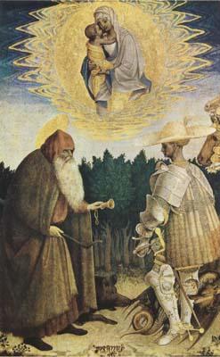 PISANELLO The Virgin and Child with the Saints George and Anthony Abbot (mk08) Sweden oil painting art