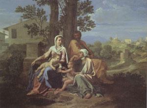 Poussin The Holy Family in a Landscape (mk05) oil painting image