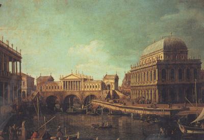 Canaletto Basilica di Vicenza e ponte di Rialto (mk21) Sweden oil painting art
