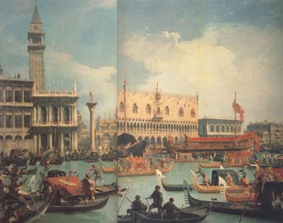 Canaletto Ritorno del bucintoro al Molo nel giorno dell'Ascensione dopo Il (mk21) oil painting image