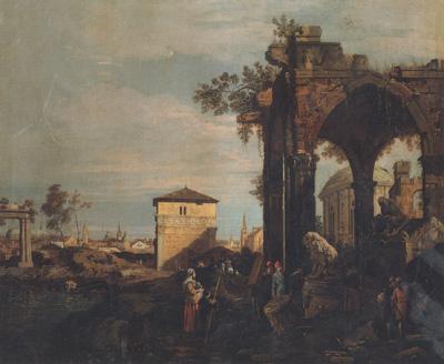 Canaletto Paesaggio con rovine (mk21) Sweden oil painting art
