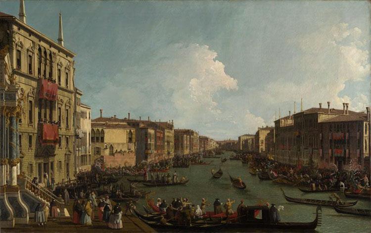 Canaletto Regata sul Canal Grande (mk21) Sweden oil painting art