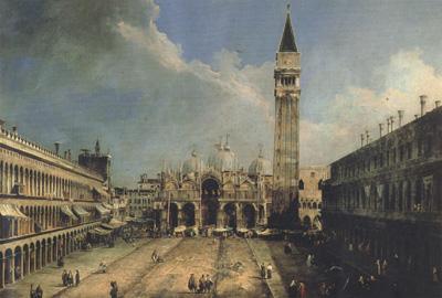 Canaletto Piazza S.Marco con la basilica di fronte (mk21) oil painting image